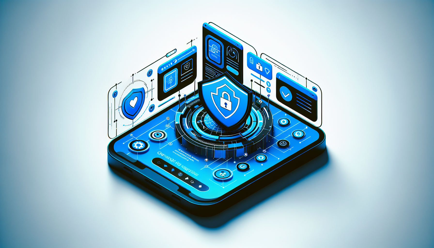 Editorial illustration of secure Instagram account recovery featuring shield and lock, representing recover hacked Instagram