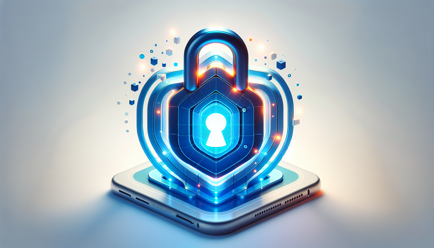 Ilustración de seguridad para recuperar Instagram hackeado con escudo azul