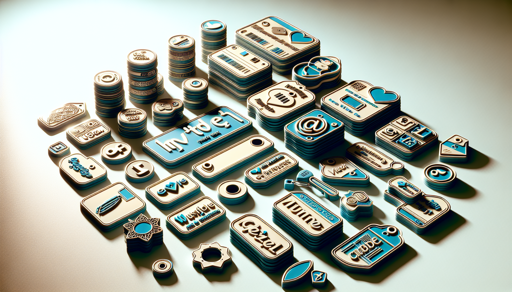 Illustrazione premium di og handles italiano come tag vintage da collezione su sfondo pulito, accento blu #4F7CFF
